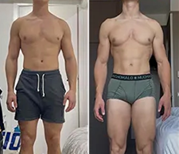 Thomas transformatie spieropbouw - Powerhaus Coaching resultaat